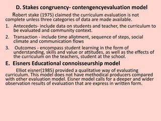 robert stake's congruence-contingency model|(PDF) CURRICULUM EVALUATION: APPROACHES AND .